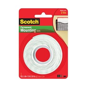 3M Scotch 110/DC Heavy Duty Mounting Tape, 1/2-by-75-Inch