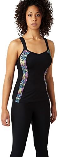 Panache Sport Women's Sports Bra Vest Top 32 DD Black Geo Print