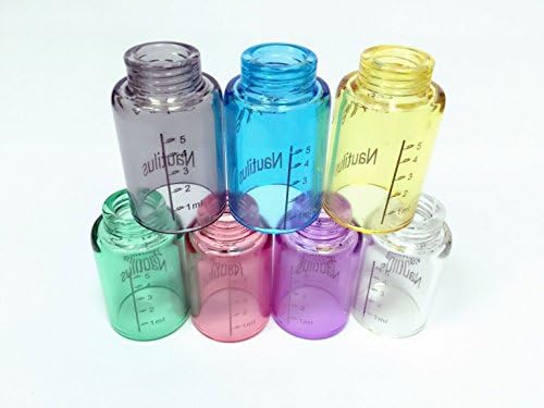 Nautilus Glass Tank, Multicolored 5ml Replaceable Glass Tube Sleeve for Nautilus Tank(Pack of 7)