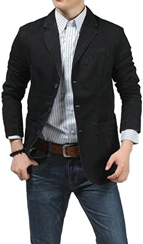Cccken Men's Casual Dress Slim Fit Stylish Top Suit Blazer Jacket Coat(817 Black US XL=Asia XXXL(chest:46.8in))
