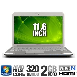 Toshiba Satellite T215D-S1150WH 11.6-Inch Notebook PC - Gemini White