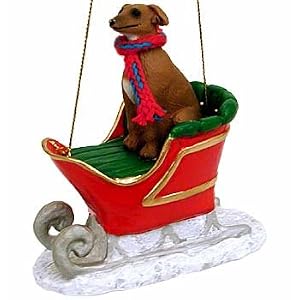 Click to buy Christmas decorations   : Italian Greyhound in a sleigh.from Amazon!