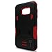 Samsung Galaxy S7 Case, CoverON [DuraShield Series] Drop Proof Armor Phone Cover Grip + Bumper + Stand Hybrid Case For Galaxy S7 - Red & Black