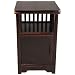 EXP Handmade 26" Classic Contemporary Black Wood Accent / End Table With Cabinet Space
