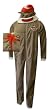Sock Monkey Fleece Onesie Union Suit Pajamas with Hood