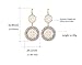 Girl Era Gourd Shape Mutil Rhinestone,Filigree Flowers Round Drop Earrings