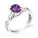 Sterling Silver 1.00 cts Oval Shape Amethyst Ring Size 6