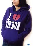 I Love London Hoodie | Purple | Size S, M, L, XL | Ladies Fitted | London Souvenirs | Sweatshirt | I heart London