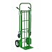 Wesco 210639 Steel Greenline E-Convertible 2-in-1 Hand Truck, Solid Rubber Wheels, 800 lbs Load Capacity, 58" Height, 48" Length x 13-3/4" Width