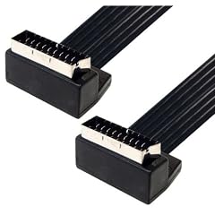 Scart Anschlusskabel, Flachkabel, beidseitig abgewinkelt, 2m, Good Connections