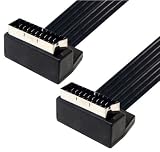 Scart Anschlusskabel, Flachkabel, beidseitig abgewinkelt, 2m, Good Connections