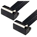 Scart Anschlusskabel, Flachkabel, beidseitig abgewinkelt, 2m, Good Connections