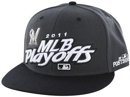 Milwaukee Brewers Charcoal 2011 Playoffs Official Locker Room Snapback Hat