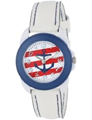 Sprout Womens ST/1051WTWT Easy-to-Read Nautical Theme Dial White Organic Cotton Strap Watch