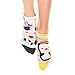 Angelina Kissable [3D] Lips Low-Cut Socks, 6-Pairs Assorted Designs, 352