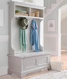 Home Styles 5530-49 Naples Hall Tree Coat Rack, White