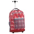 J World Laptop Rolling Check Backpack - Red