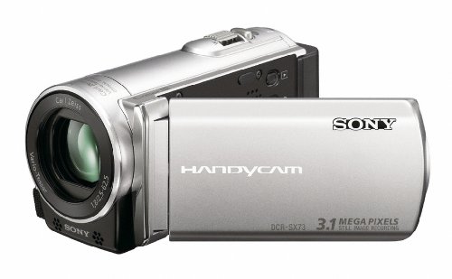 Sony DCR-SX73ES Camcorder Flash, 25 fach optischer Zoom, 6,9 cm 2,7 Zoll Display, Exmor R Sensor, 16 GB interner Speicher, Touchscreen silber