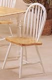 Traditional Natural/White Arrow Back Windsor Side CHAIR (SET OF 4)