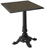 IMAGE OF Square Pub Height Acanthus Table with Wood Edges
