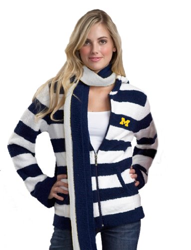 NCAA University of Michigan Kashwere U Rugby Striped Hoodie
