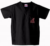 Alabama Crimson Tide - Black w/Red Lettering - Scrub Top
