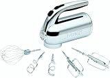 from Dualit Dualit Dualit hand mixer chrome 300W 5 speed settings soft touch handle beater ejector unit 2 flat beaters 2 hooks (Dualit)