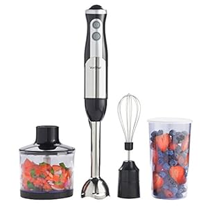 Review and Buying Guide of Cheap VonShef Multifunctional 3-in-1 Hand Blender, Food Blending Collection, 800W, Stainless Steel - Includes 500ml Food Processor Bowl, Egg Whisk & 500ml Beaker Review and Buying Guide of Cheap VonShef Multifunctional 3-in-1 Hand Blender, Food Blending Collection, 800W, Stainless Steel - Includes 500ml Food Processor Bowl, Egg Whisk & 500ml Beaker
