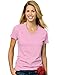 HN LAD COMFRT SOFT VEE NECK T (PALE PINK) (S)
