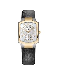 Philip Stein Womens 21TG-FW-CB Classic Black Calfskin Leather Strap Watch