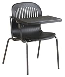 4 Pack Deluxe Chairs with Titanium Finish Frame and Notebook Tray By Office Star