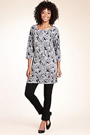 Slash Neck Bird Print Tunic