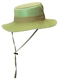 Dorfman Pacific Khaki Supplex Big Brim Bonnie Hat w/Nylon Cord
