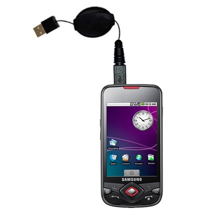 Retractable USB Cable for the Samsung Galaxy Spica with Power Hot Sync and Charge capabilities - uses Gomadic TipExchange Technology