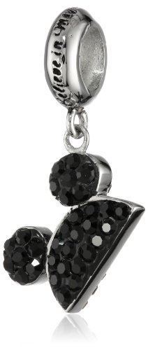 Disney Stainless Steel Mickey Crystal Dangle 