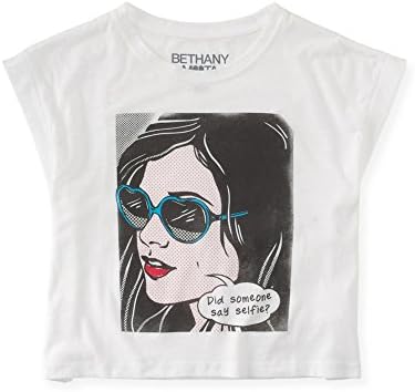 Aeropostale Womens Pop Art Cropped Graphic T-Shirt 102 M