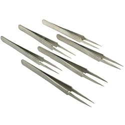 6 #2 Antimagnetic Non Magnetic Tweezers Jewelers Tool
