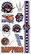 Set of 6 Sheets of Toronto Raptors Temporary Tattoos