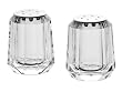 Acrylic Small Faceted Salt And Pepper Shakers 2 1/4" h