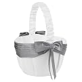 Lasting Radiance Flower Basket - Silver/White