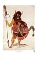 Leader of Mandan Buffalo Bull Society, Native American Culture Art Poster Print by Karl Bodmer, 14.5x22.5