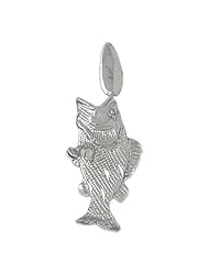 Clevereves 14K White Gold Pendant Bass 7.6 - Gram(s)