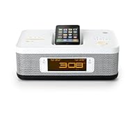 Memorex MI4703P Dual Alarm Clock Radio for iPod and iPhone (White)