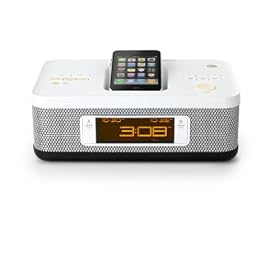 Memorex MI4703P Dual Alarm Clock Radio for iPod and iPhone (White)