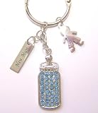 Russ Berrie Christening Gift - Blue Diamante Baby Bottle