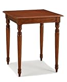 Counter Height Dining Table with Turned Legs in Warm Oak Finish