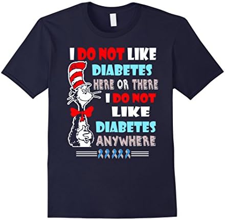 Men's I do not Like Diabetes Here or there - Diabetes shirt 3XL Navy
