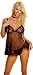 Sexy Black Sheer Babydoll and Thong - Open Cup See Thru Baby Doll and Panties