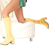 Yellow Gogo Costume Boots Adult