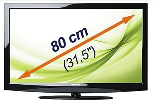 Medion Life P15064 80 cm (31,5 Zoll) LCD-Fernseher, Energieeffizienzklasse D (HD-Ready, DVB-T/-C Tuner, mit integrierten HD) wei&szlig;